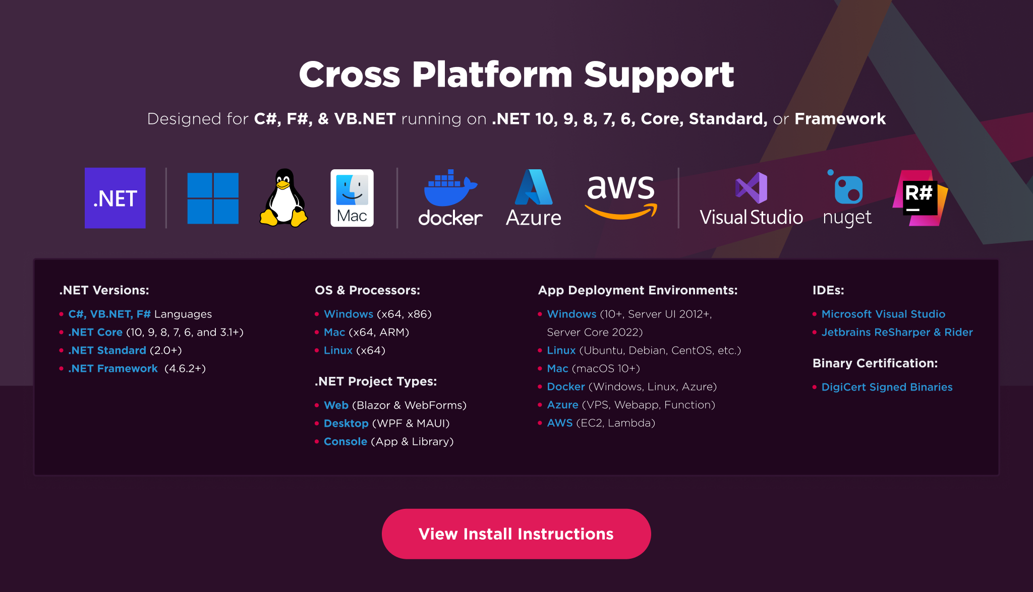 IronPDF Cross Platform Compatibility Support Image